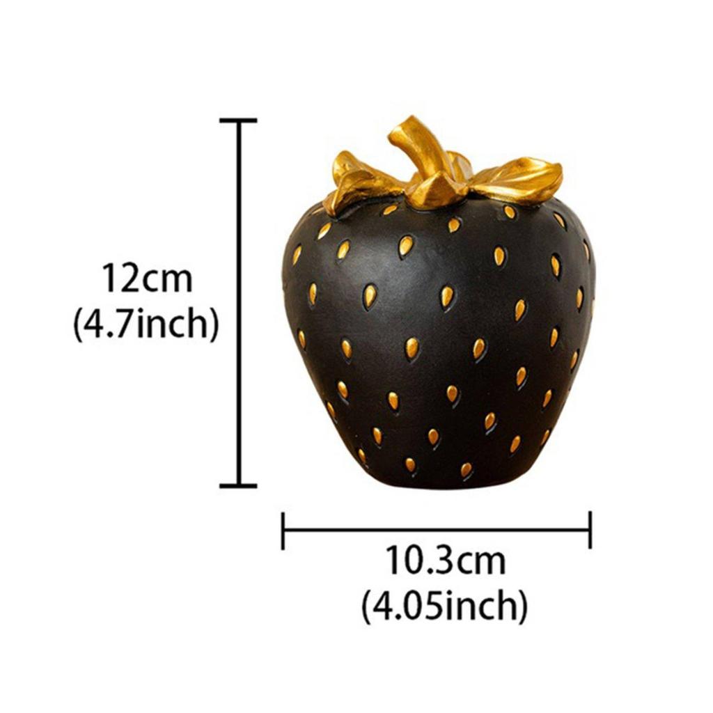 Resin Strawberry Statue Lifelike Ornament Modern Art