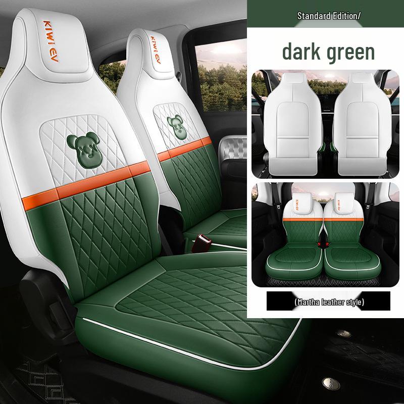 Cartoon Car Seat Cushion for Baojun EV5 with Leather Seat Cover