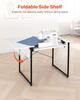 VEVOR Sewing Table, Multipurpose Sewing Machine Table with Foldable Side Shelf, Adjustable Shelf, Steel Legs, Computer Desk for Home, Fashion Studio
