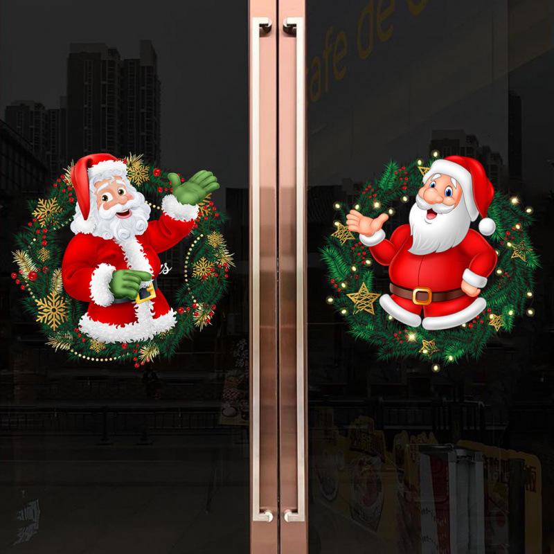 2 Santa Claus Window & Door Stickers - AFC8421
