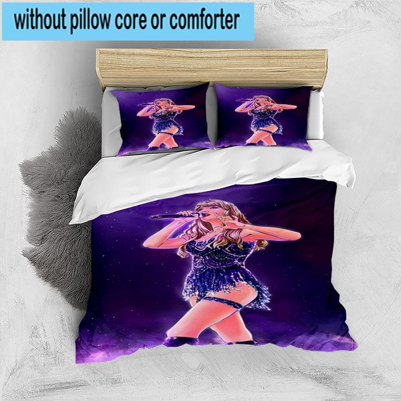 Taylor music Lover Artwork 3pcs Bedding,Including 1pc Duvet Cover And 2pcs Pillowcases Perfect for Christmas,Ideal for Bedroom, Dormitory