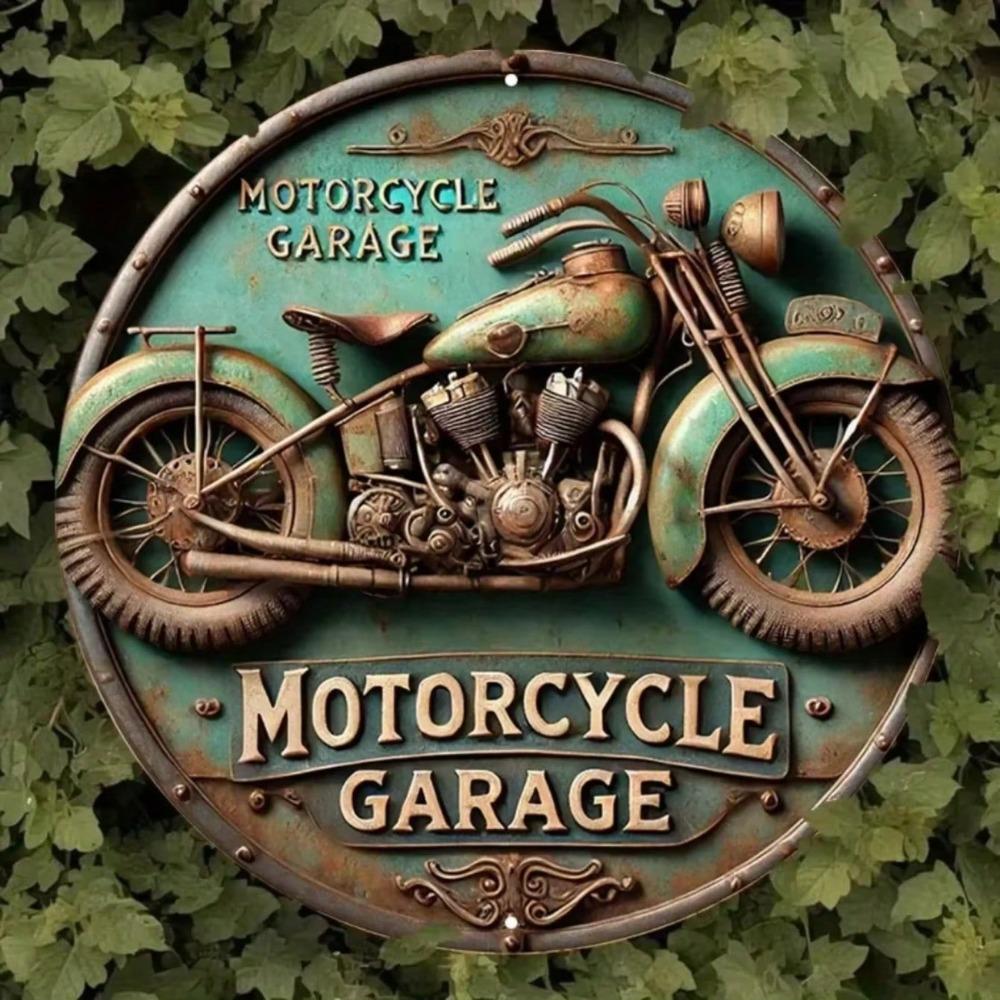 Vintage Motorcycle Metal Tin Sign Retro Wall Art Home Decor