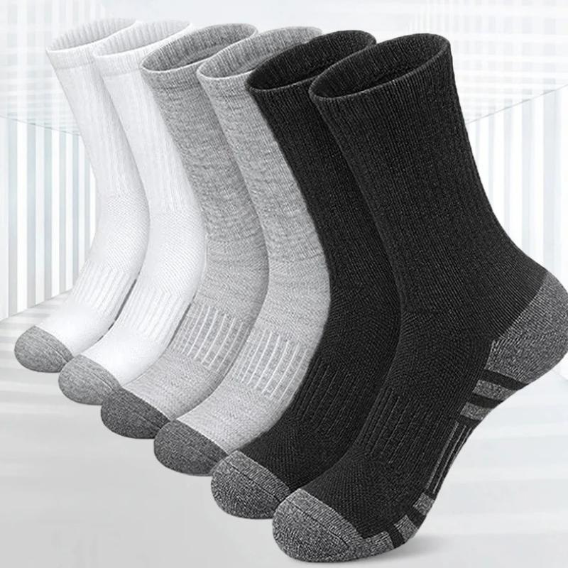 10/5Pair Men's Classic Socks Unisex Sports Socks for Men Running Basketball Anti-slip Outdoor Breathable Man Socks Autumn Winter