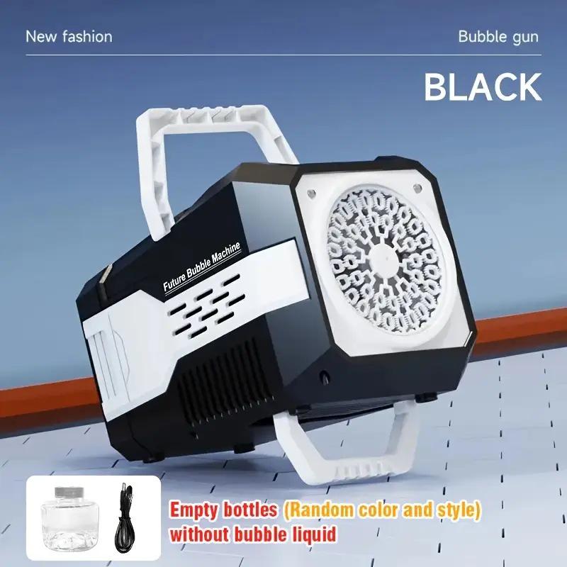 

Portable Multi-Hole Bubble Machine with Colorful Lights for Outdoor Events and Weddings чёрный