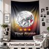 Wall Hanging Tapestry With Custom Name & Text, Ajax Amsterdam Decorative Tapestry For Bedroom