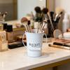 Yousheng Aufbewahrungseimer mit Griff Verdickter Rostfreier Eisenbehälter Blumentopf Schreibtisch-Organizer für Make-up-Pinsel