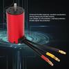 S3670 2650KV RC Brushless Motor Waterproof with 120A Brushless ESC XT60 Plug Dual Fan Motor Heat Sink Set for 1/8 RC Crawler
