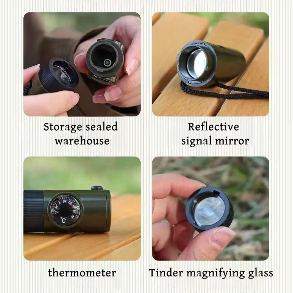 7-in-1 Outdoor Survival Whistle Multifunction 7-in-1 Emergency Whistle Sporting Goods