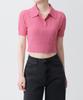 MUSINSA STANDARD WOMAN Women'S Boucle Knitted Polo Shirt [Pink]