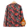 Autumn and Winter Long-sleeved Semi-turtleneck German Velvet Bottoming Shirt for the Elderly Velvet Underwear Floral Warm Autumn Clothes