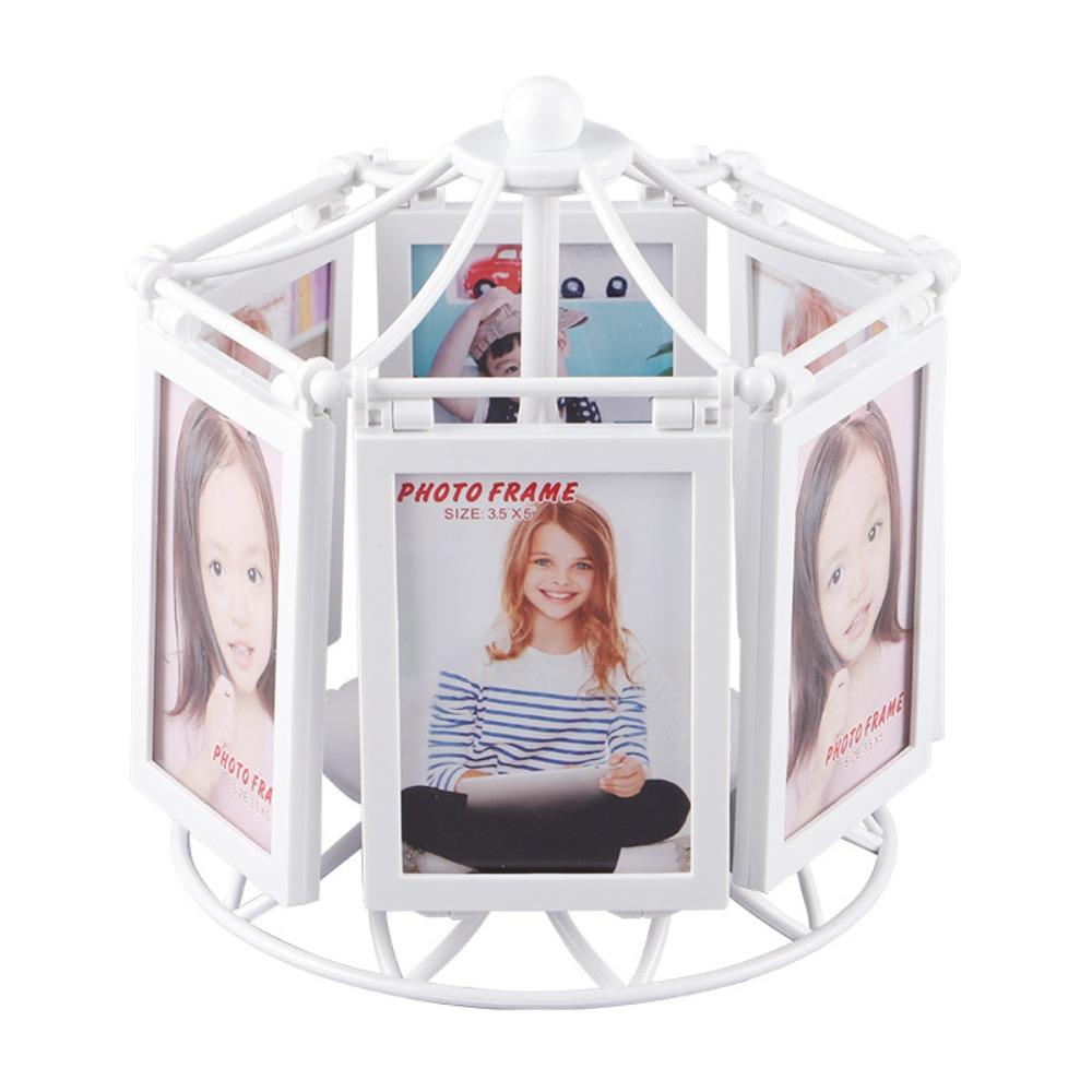Personalized Rotating Puzzle Photo Frame 5-inch DIY Display Frame Photo Albums Wedding Photos