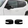 2X Black Rearview Side Mirror Cap Cover Decorative Trim For 2016+ Jeep Renegade