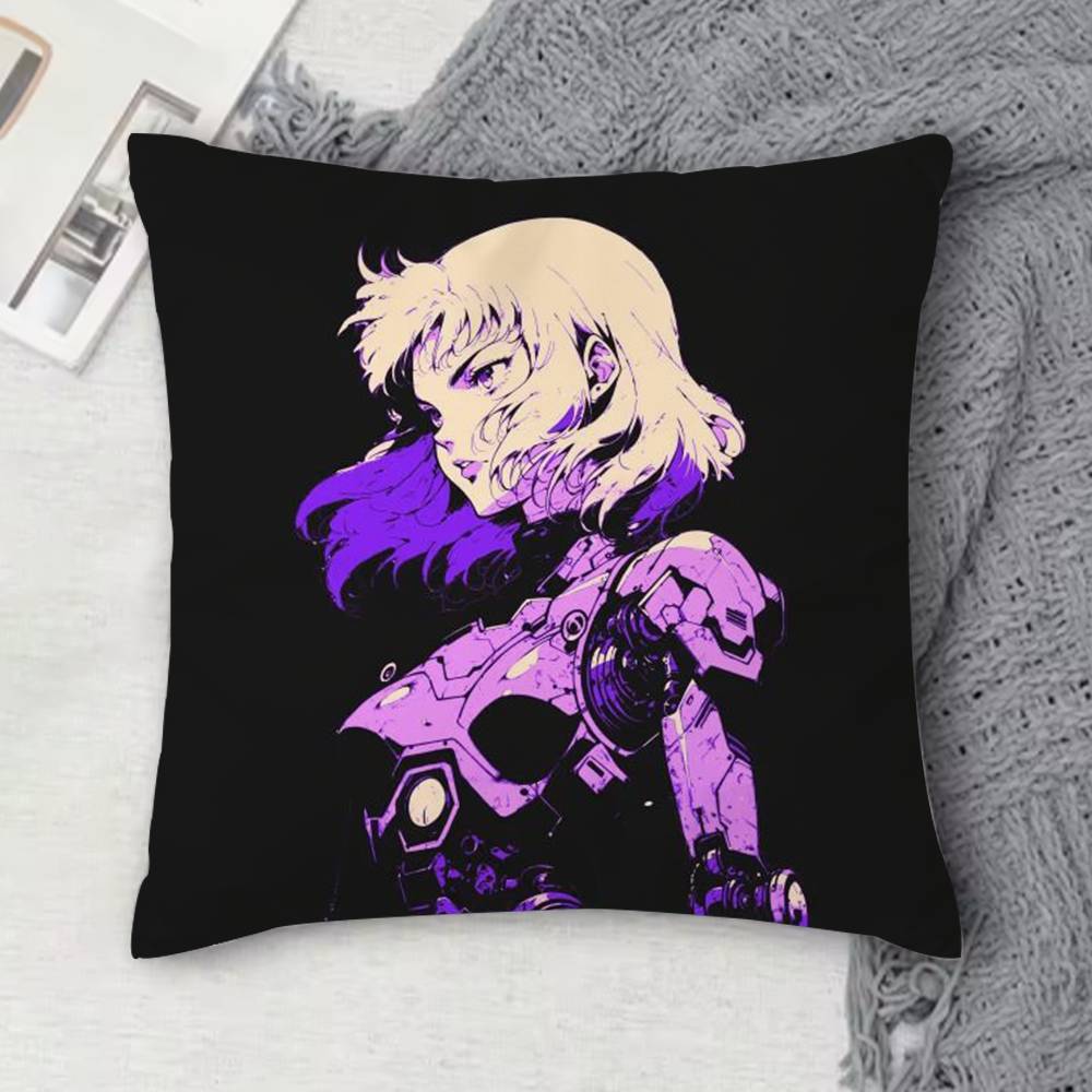 

GGhost in the Shell Doublesided Printed Square Decorative Cushion Cover for Sofa Living Room Home Decor 30x30 cm