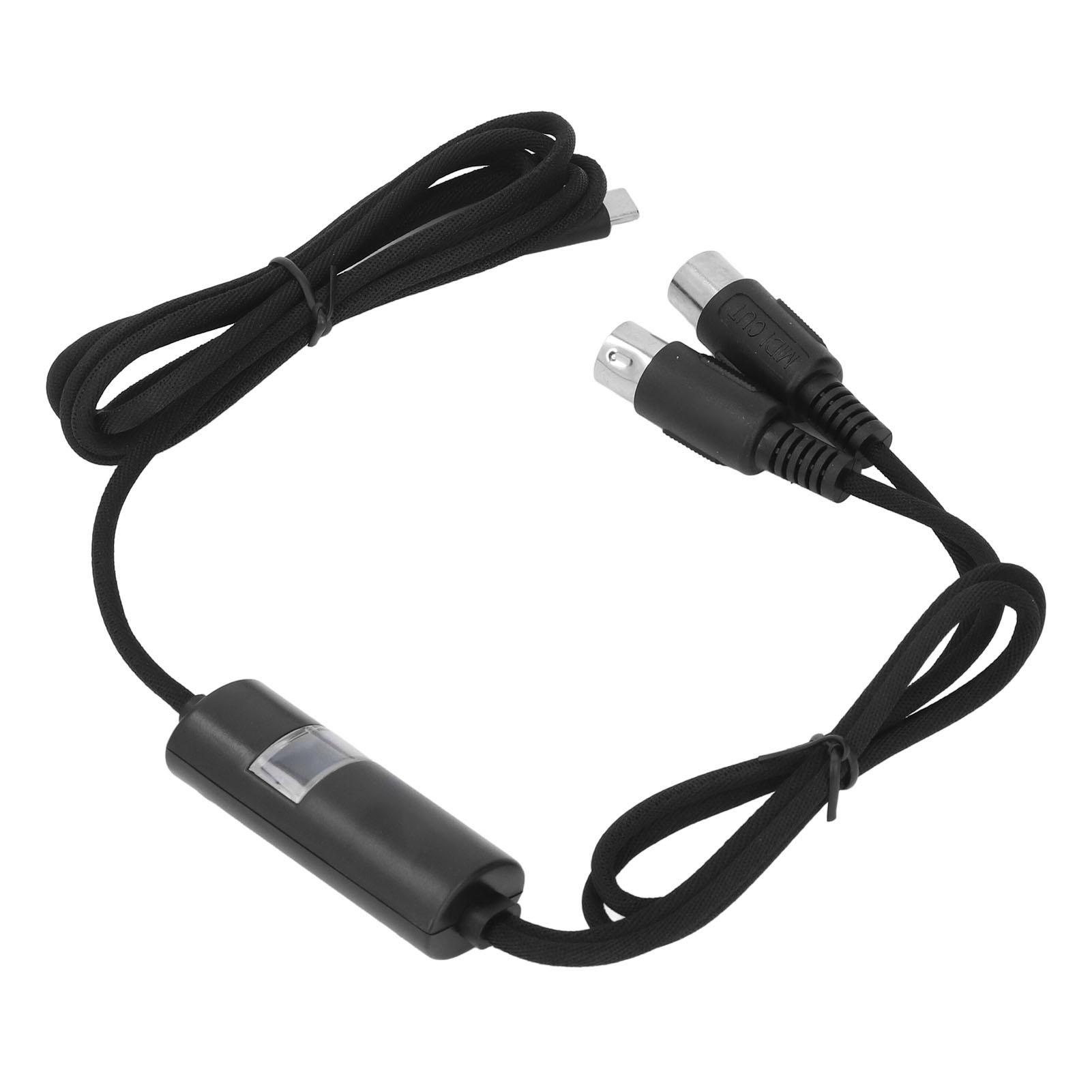 

Type C to MIDI Cable 5ft Type C MIDI Interface Adapter MIDI to Type C Cable Converter for Music