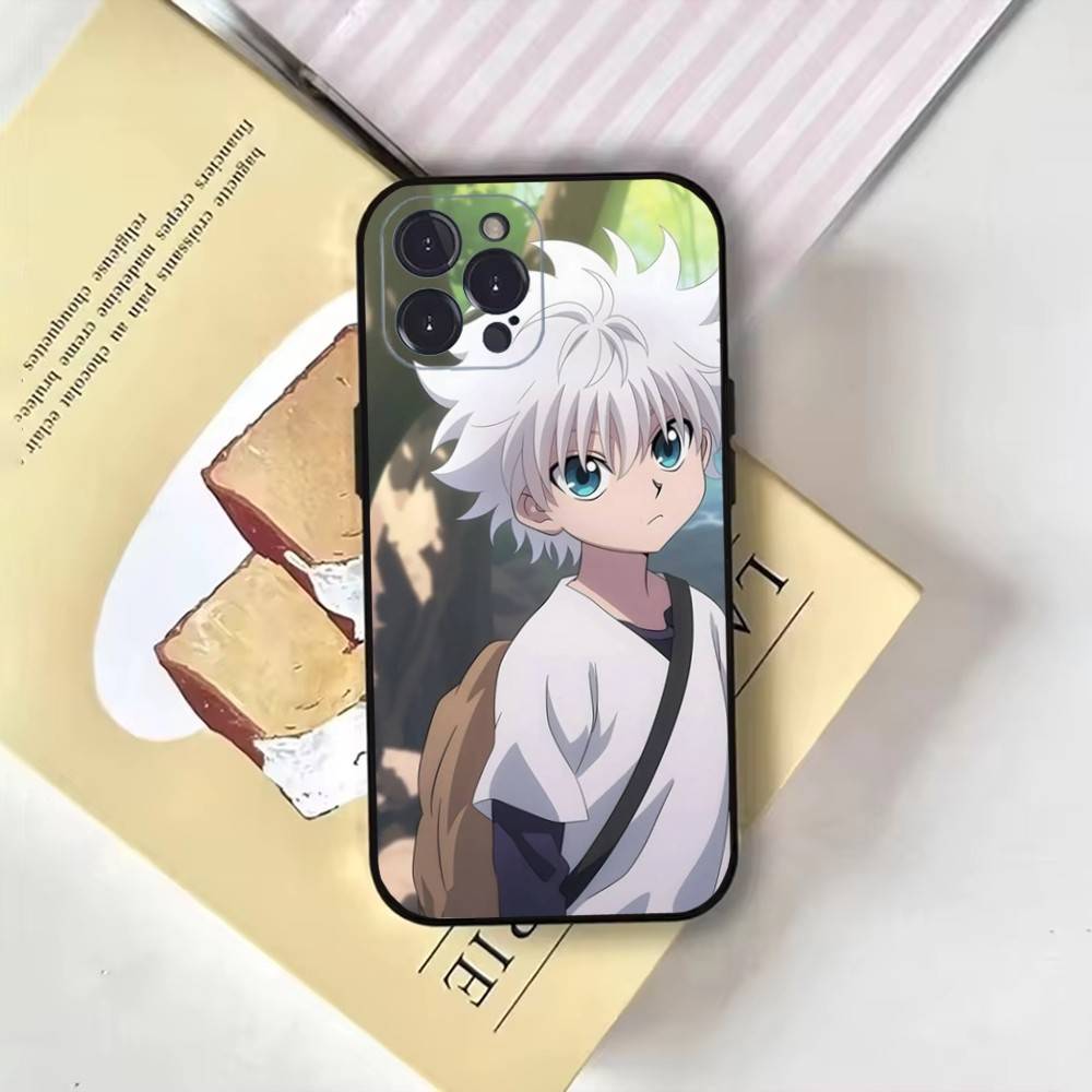 K-Killua Z-Zoldyck Phone Case For iPhone17,16,15,14,13,12,11 Plus,Pro Max,Soft Black Cover