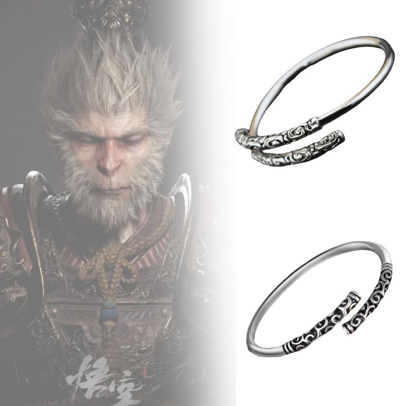 Wukong Myth Black Golden Cudgel Adjustable Bracelet Retro Fashion Gift Couple