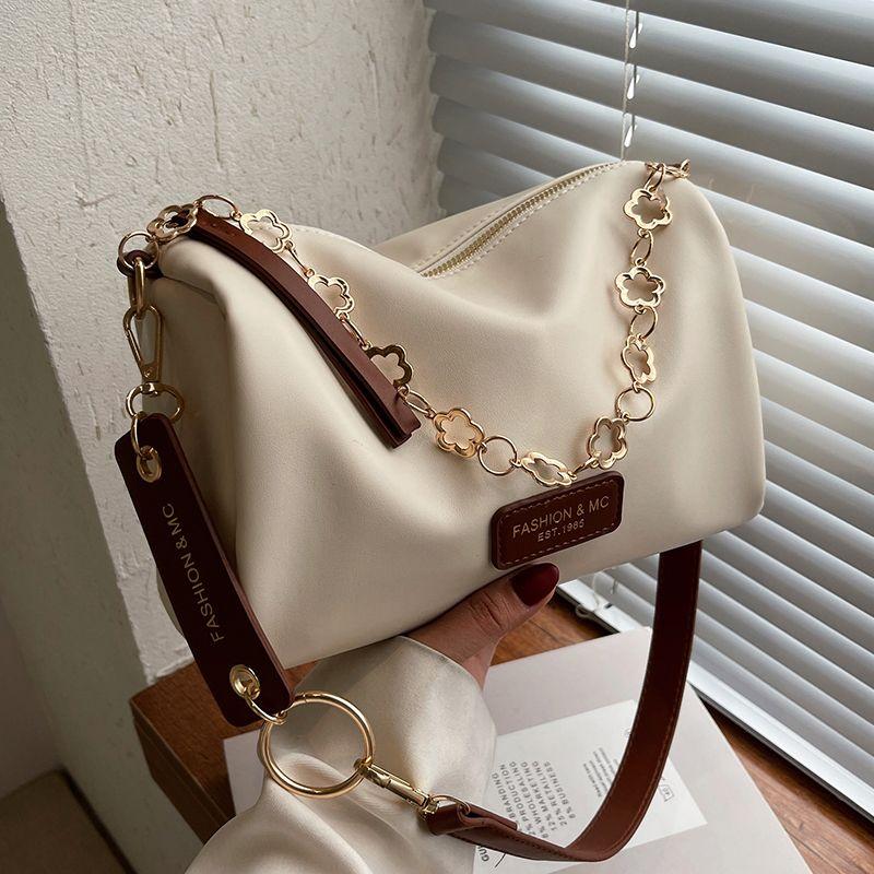

Women s Bag Fancy Spring and Summer Hot-Selling Fashion Chain White with coffee