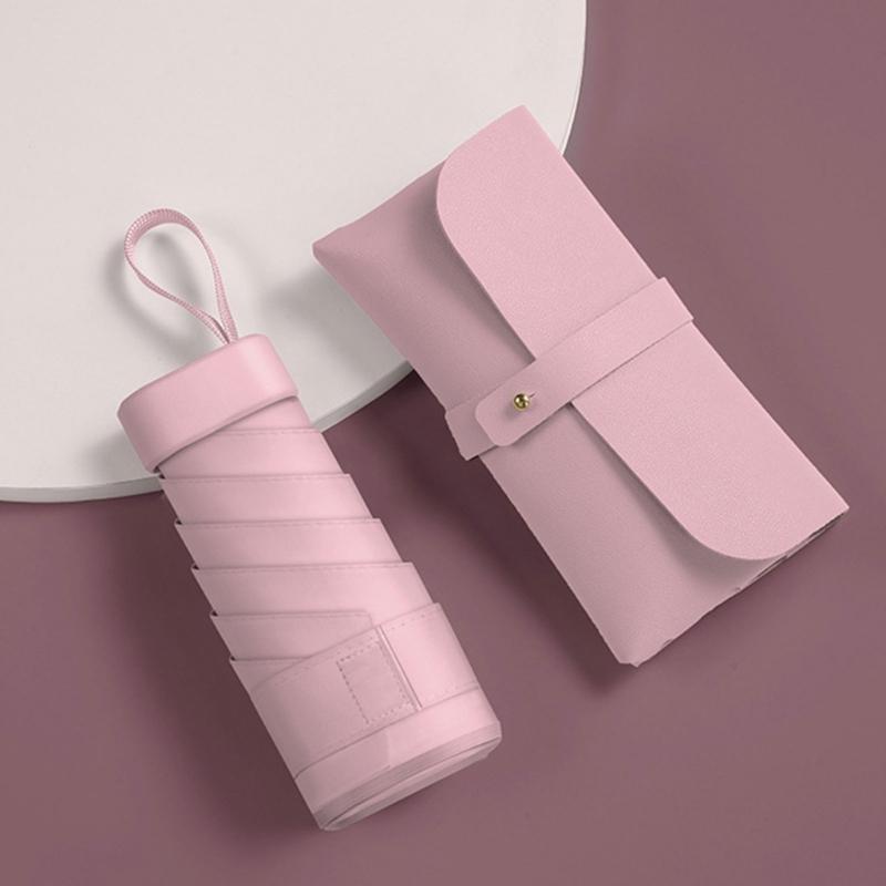 Pocket Umbrella Durability Iron Fiber Constructions UV Sun Umbrella Rain Umbrellas for Outdoor Activities and Commuting