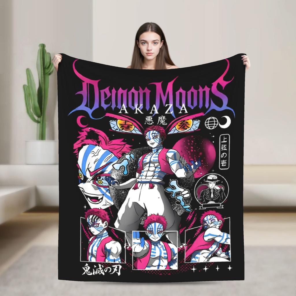 Shinobu Kochou Demon Slayer Blankets Fleece Kimetsu No Yaiba Japanese Devil's Blade Warm Throw Blankets for Sofa Bedding Throws