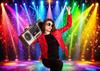 7x5ft Fabric Disco Rainbow Stage 70s 80s 90s Backdrop Vintage Lights Photography Background Rock Music Club Neon Glow Party Decorations
