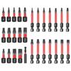 29-teiliges manipulationssicheres Torx-Bit-Set S2 legierter Stahl 1/4-Zoll Sechskantschaft Impact Stern-Bit-Set mit magnetischer Spitze für Impact Driver Bits