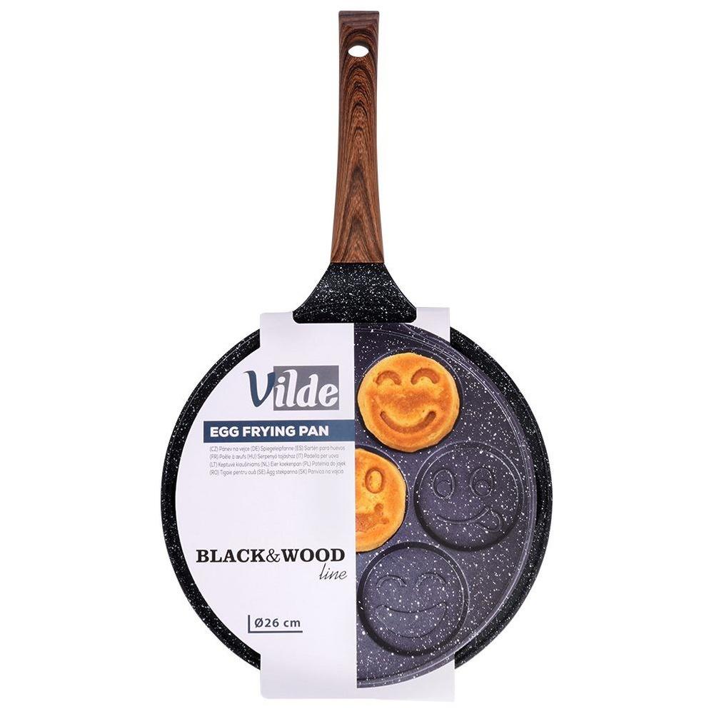 Granite egg pan 7 holes BLACK&WOOD 26 cm