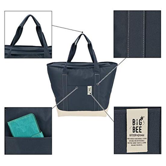 Okato Cooler Bag Tote Insulated Bag Large Ocean Navy BIGBEE