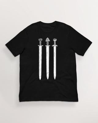 Swords of Tyr Shirt| Norse Mythology Viking Art T-Shirt | 100% Cotton Unisex Pagan Tee | HUMAN MADE, No Ai