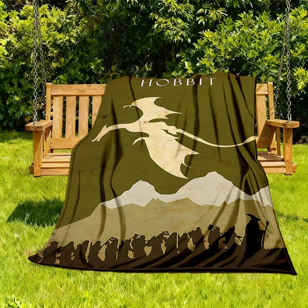 1PC The Hobbit Outdoor Blanket Lightweight Flannel, Soft & Warm, All-Season, Outdoor, Camping, Living Room, Office,  L1106056