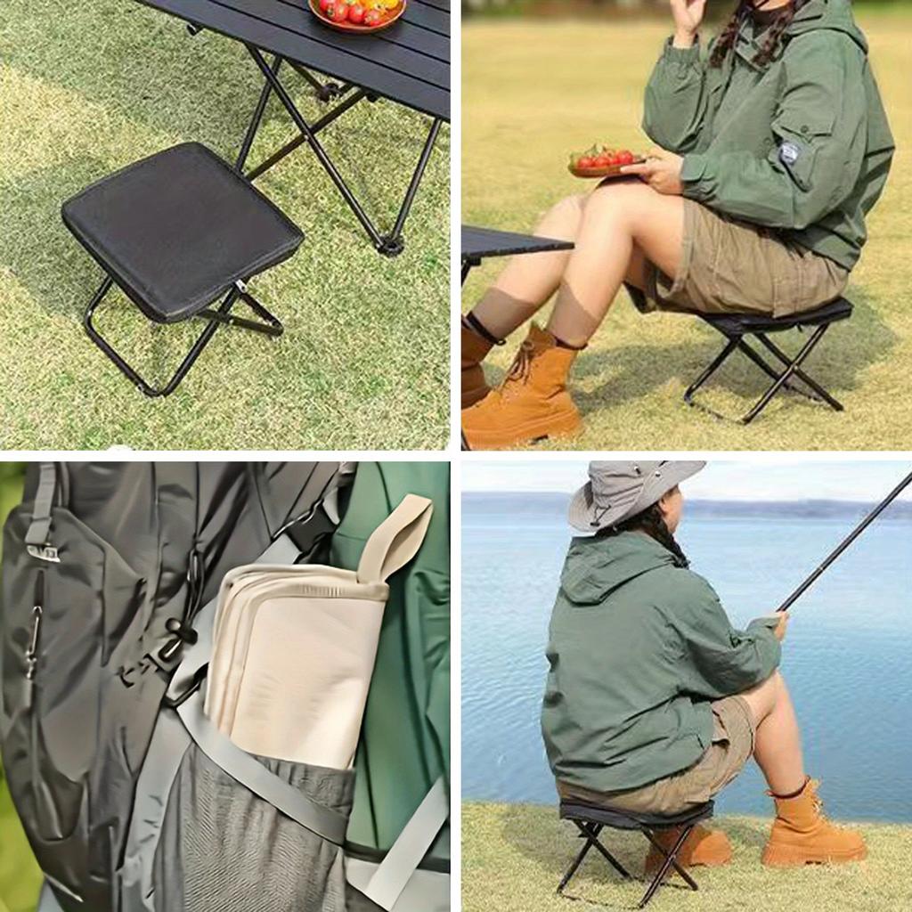 1PC Portable Multifunctional Outdoor Picnic Camping Folding Chair, Ultra Light Fishing Stool, Travel Stool, Fishing Accessories
