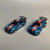 JEQU7 Flame 1:64 Porsche RWB 993 964 Electroplated Blue Gulf Acrylic Painted Base Alloy Car Model