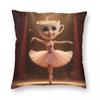 Federa Cuscino Ballerina Cappucina Meme Brainrot Italiano Federa in Poliestere Stampata Copricuscino Decorativo per Divano Casa