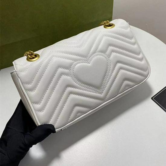 

Женская мини-сумка кроссбоди Marmont из натуральной кожи - Классический ретро-дизайн с сердечками и волнами Mini: 16.5/9.5/4.5 белый