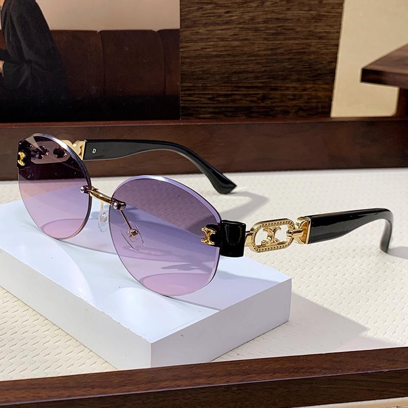 

Oval Sunglasses for Women - High-End Frameless Sunscreen with Cut-Edge Design