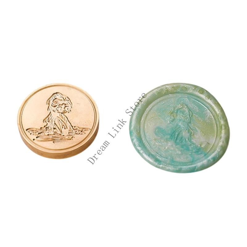 Antique Seal Stamp Head Embossed Wax Seal Stamp Metal Seal Stamp Head for Seal Letter Envelope Card Wedding Invitation