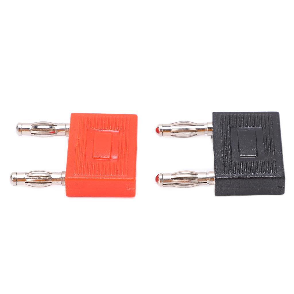 U37 4mm Double Row 4mm Banana Plug Connector 1 to 2 Adapter DIY Cable Connector 16mm Spacing