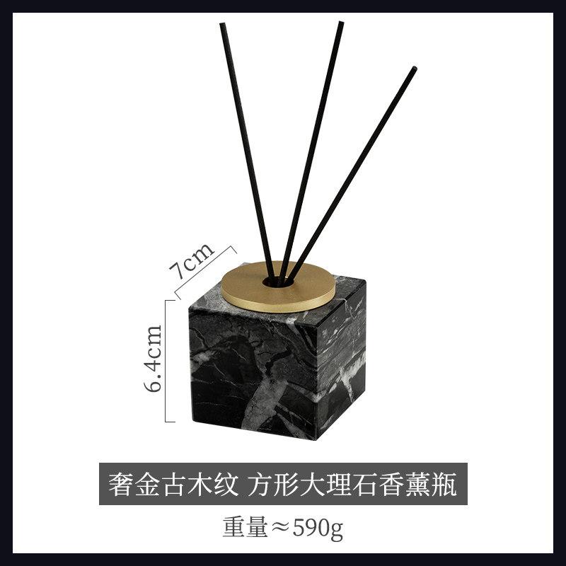 Natural Marble Perfume and Aroma Bottle Square Marble Bathroom Essential Oil Storage Bottle Fragrance Diffuser for Room Bedroom
