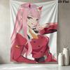 Franxx Zero Two Wall Tapestry Aesthetic Wall Hanging Printed Fabric Blanket Decorative Tapestries For Bedroom Living Room Home Decor