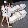 Fashion Shoes For Women Mules Outside White Woman Slippers Slides Sandals Leather Flat Waterproof Young On Sale Low Price B H Sandal F I