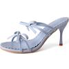 Fashion Summer Women Slippers Open Toe Butterfly-knot High Heel Slides Ladies Outdoor Stripper Party Sandalias