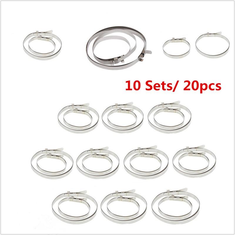 

Stainless Steel Universal Drive Shaft Axle CV Joint Boot Clamps Kit 10 Sets