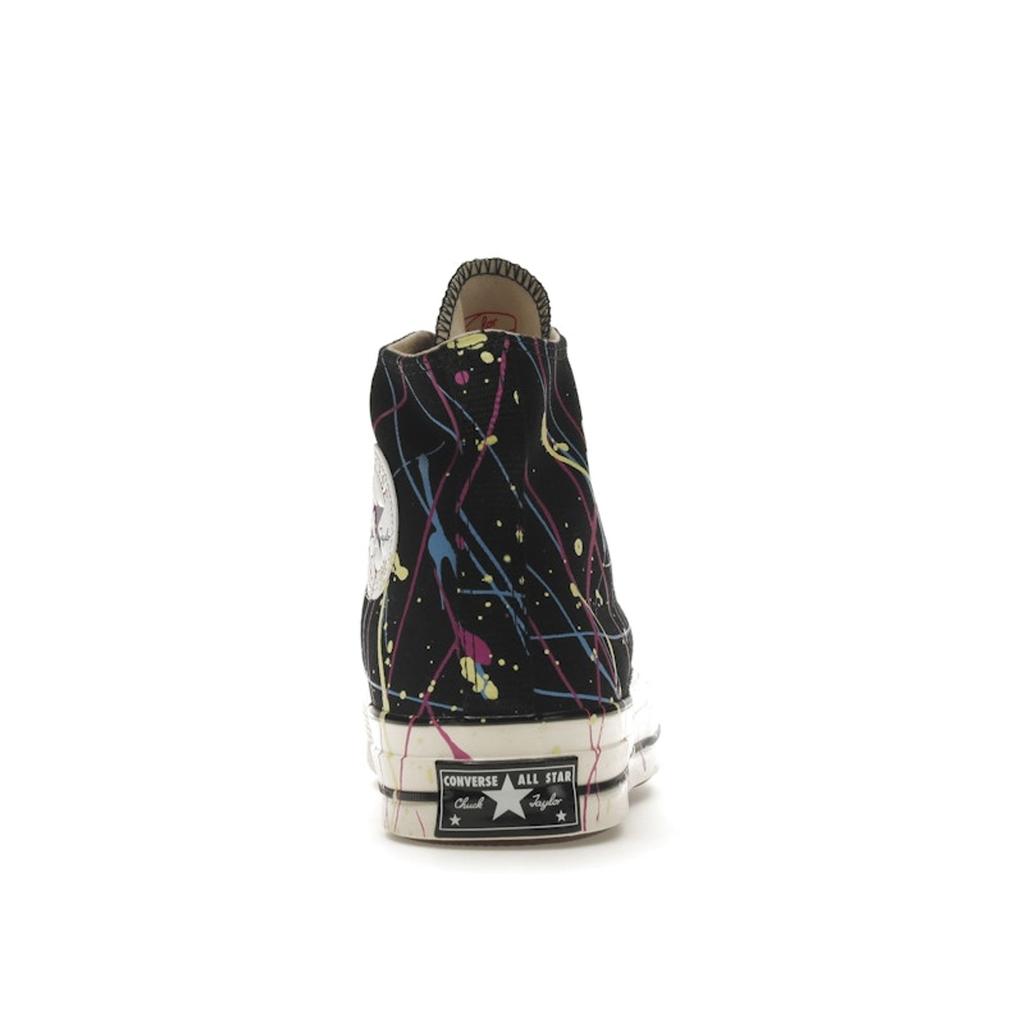 Converse Chuck 70 High Paint Splatter - Black Unisex Sneakers Hyper-Magenta Egret 170801C