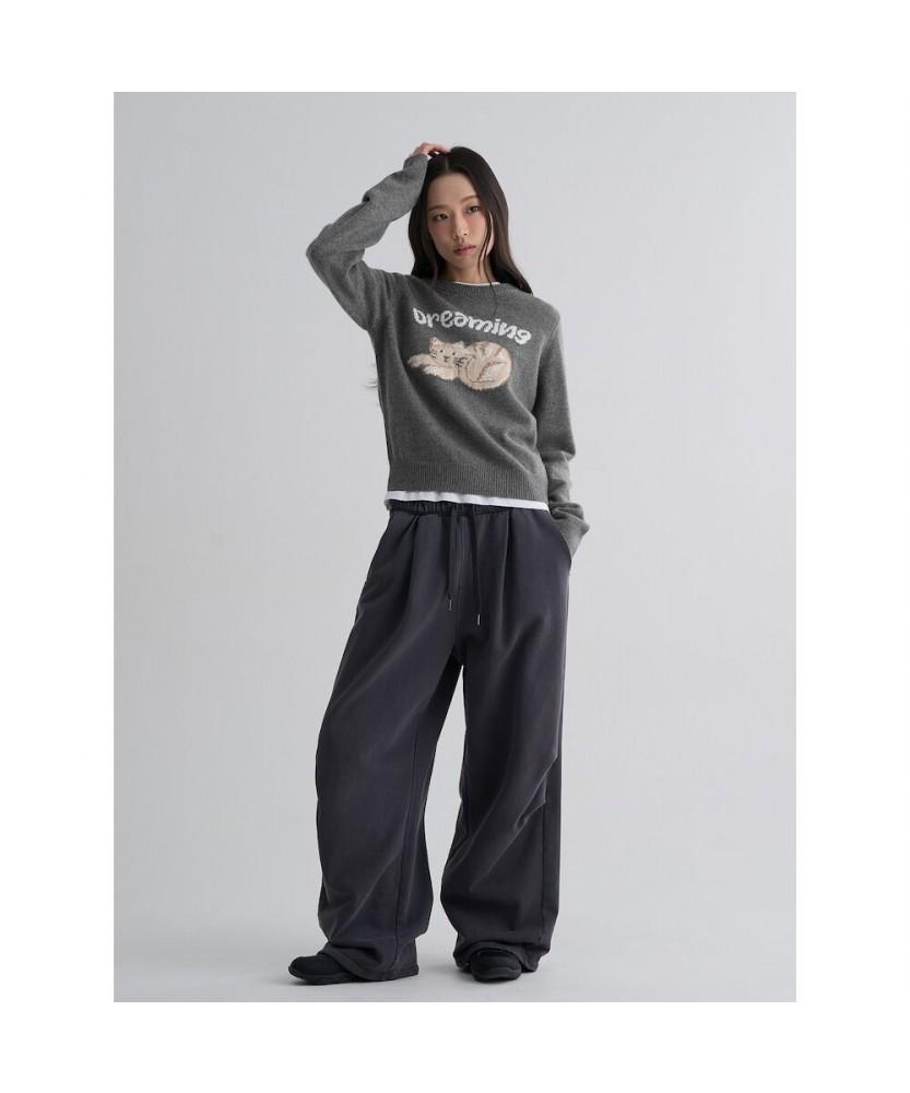 8SECONDS Cat Jacquard Pullover Ash