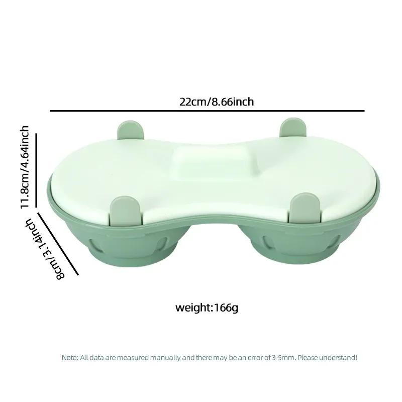 Microwave Oven Egg Poacher 2 Grid Plastic Egg Cooker with Lid  for Easy Boiled Eggs and Household Eggs Cooking Kitchen Gadgets