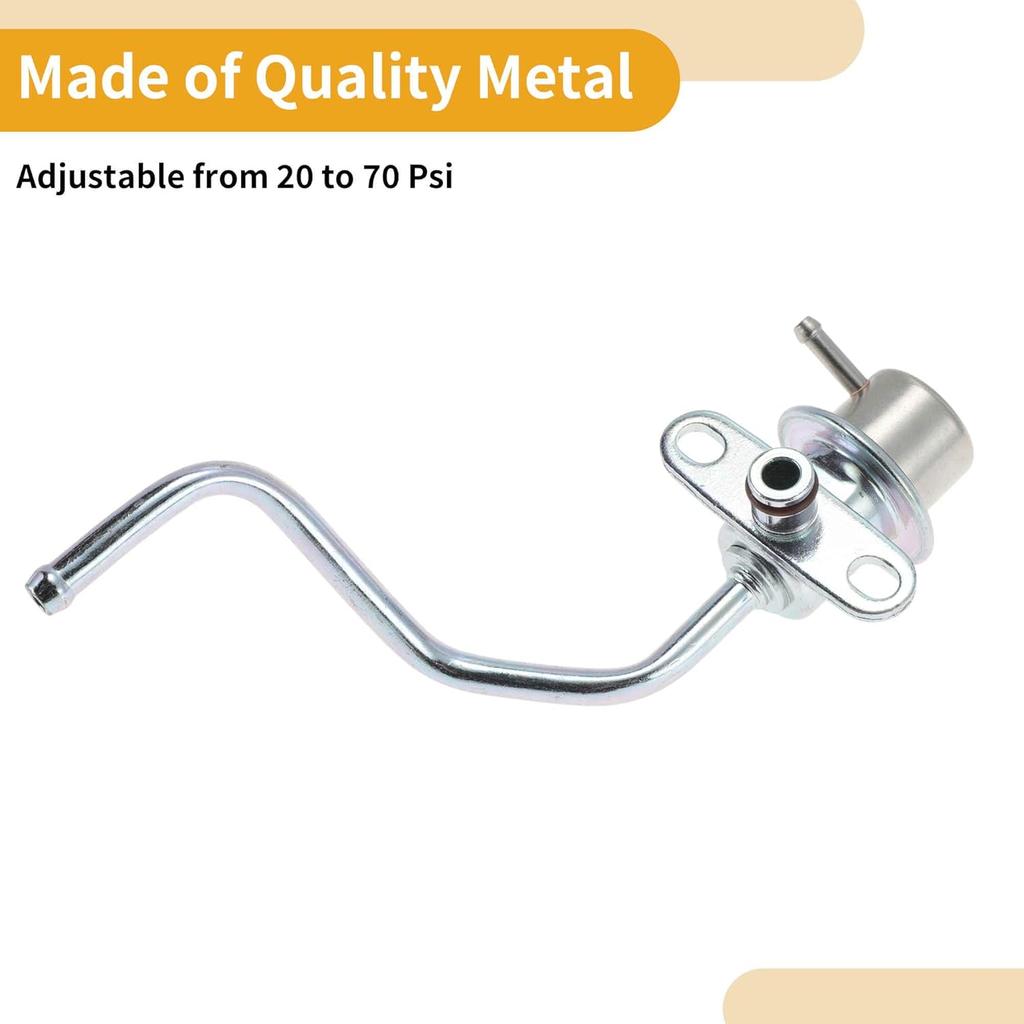 Car Fuel Injection Pressure Regulator for Chevrolet 1.6L Tracker 1998 96068642/1516058B00 Aluminum Alloy 20-70 Psi Corrosion Resistant 1 Pc