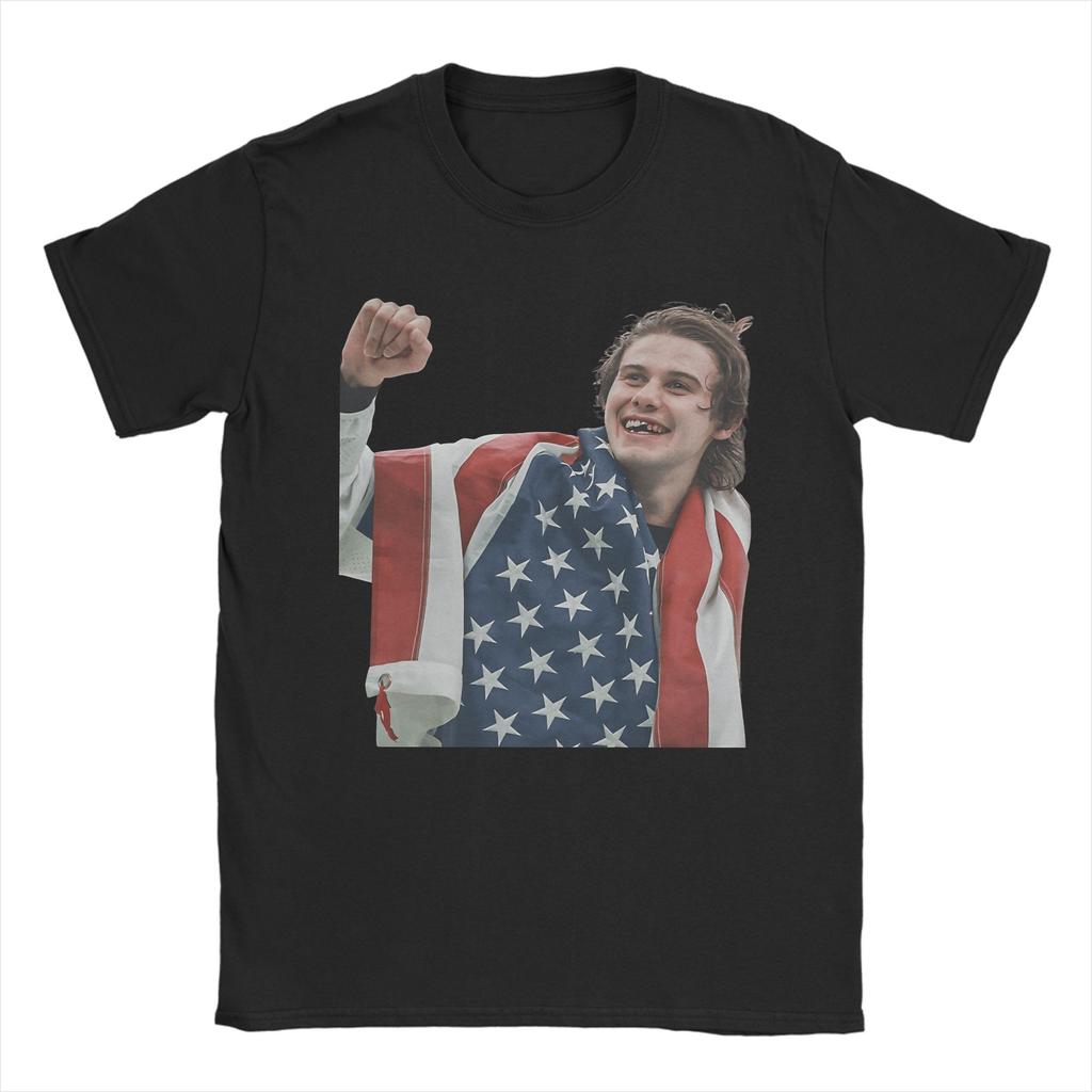 Hockey Hughes 86 USA T-Shirt Sommer Ästhetische T-Shirts Baumwolle Neuheit T-Shirt Für Unisexs Kurzärmelige Gemusterte Oberteile