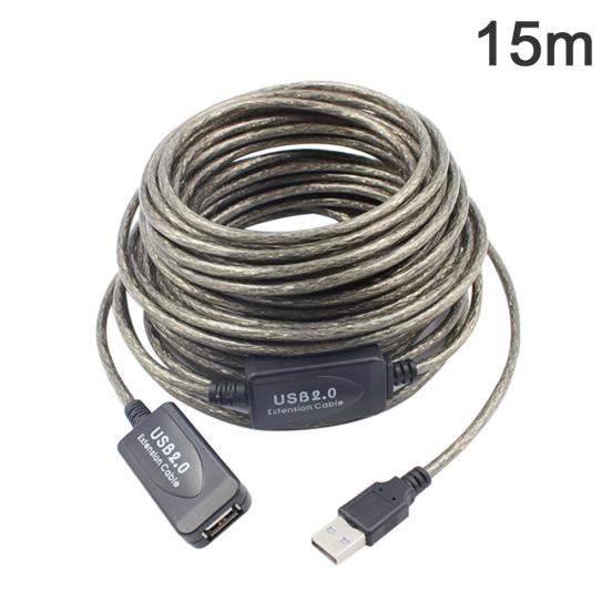 5/10/15/20m USB 2.0 Active Extension Repeater Cable Signal Booster Extended Cord