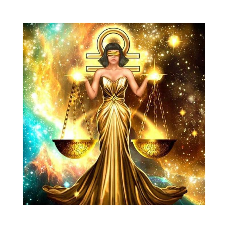 Peinture diamant 5D, cercle complet, mosaïque de dessin animé, peinture en cristal, Constellation, Art, décoration de salon et de chambre à coucher