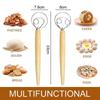 Wooden Handle Danish Dough Whisk Pastry Blender Stainless Steel Dutch Style Bread Dough Hand Mixer Kitchen Baking Tools