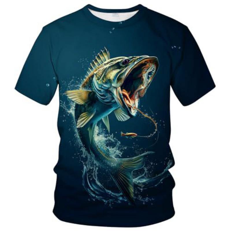 Mens 3D Printed Graphic Tee Streetwear Casual Short Sleeve Crew Neck T-Shirt Youth Fashion